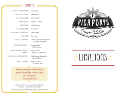 Bar Menu - KC Restaurant Guide