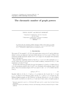 The chromatic number of graph powers, Combinatorics, Probability