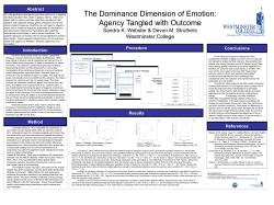 Dominance Dimension of Emotion - Psychology