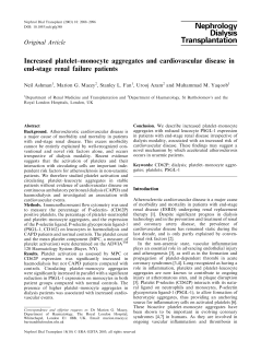 Increased platelet&ndash;monocyte aggregates and