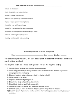 The directional prefixes dis-, di-, dif