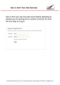 How to start your own exercises varies slightly depending on