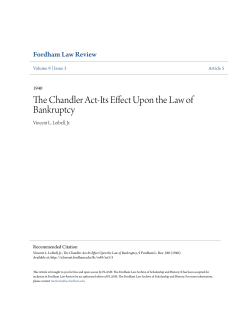 The Chandler Act-Its Effect Upon the Law of Bankruptcy