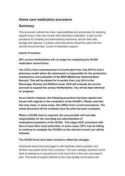 Home care medication procedure Summary