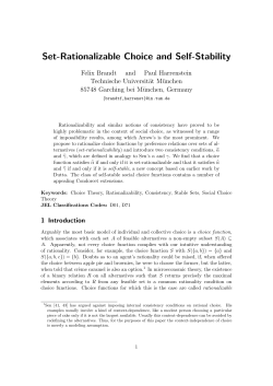 Set-Rationalizable Choice and Self-Stability - DSS