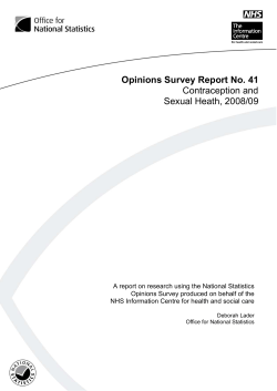Contraception and Sexual Health 2008/09