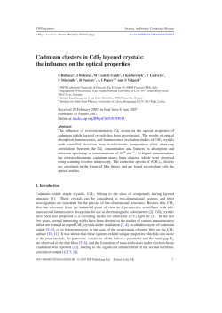Cadmium clusters in CdI2 layered crystals: the influence on the