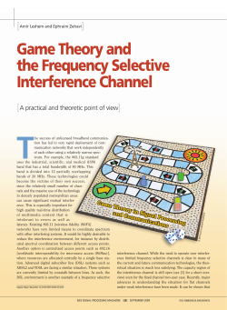 Game theory and the frequency selective interference channel