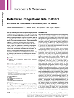 Retroviral integration: Site matters