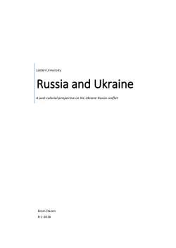 Russia and Ukraine. A post