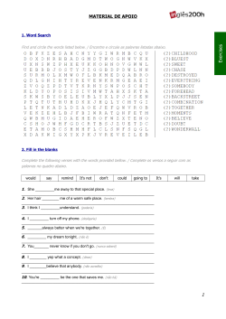 MATERIAL DE APOIO 1 E xercises