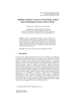 Building Sentiment Lexicon for Social Media Analysis using