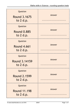 Round 3.1675 to 2 d.p. Round 0.885 to 2 d.p.