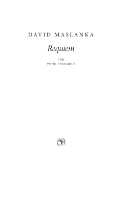 Requiem - David Maslanka