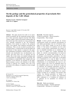 On the geology and the geotechnical properties of pyroclastic flow
