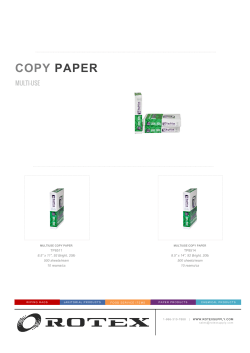 Copy Paper Sell Sheet