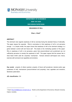 DEPARTMENT OF ECONOMICS ISSN 1441