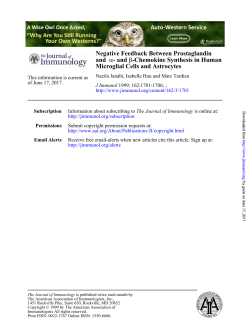 Negative Feedback Between Prostaglandin and