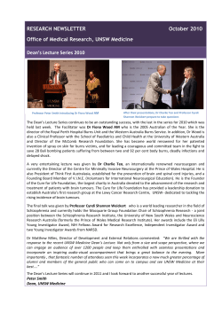 RESEARCH NEWSLETTER October 2010 Office