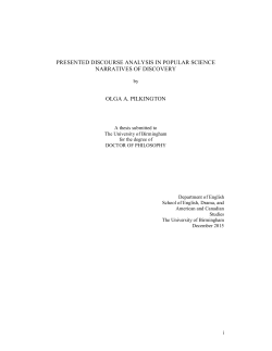 Presented discourse analysis in popular science narratives of