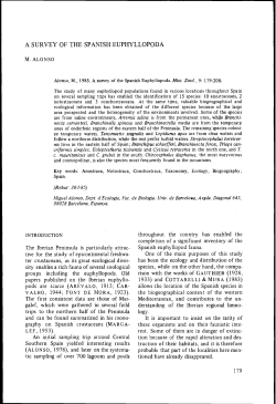 A SURVEY OF THE SPANISH EUPHYLLOPODA