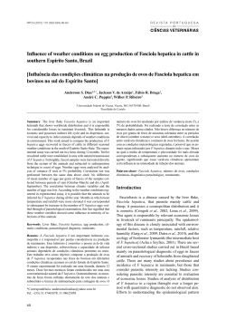 Influence of weather conditions on egg production of Fasciola