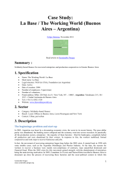 Case Study: La Base / The Working World (Buenos