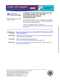 Encephalomyelitis Experimental Autoimmune Cell Differentiation