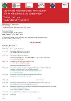 Eastern and Western European Prosecution of Nazi War Crimes in