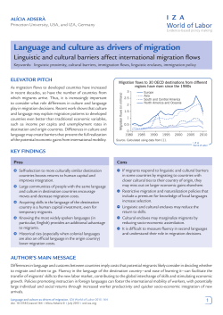 Language and culture as drivers of migration