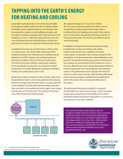 tapping into the earth`s energy for heating and