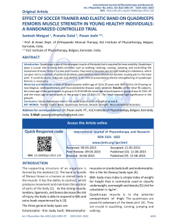 effect of soccer trainer and elastic band on quadriceps femoris
