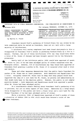 Public Disapproves Of Nixon Pardon, Preferred A Trial