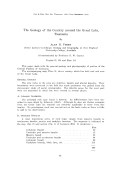 The Geology of the Country around the Great Lake, Tasmania