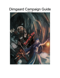 Dimgaard Campaign Guide
