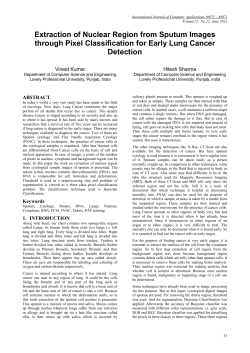 Extraction of Nuclear Region from Sputum