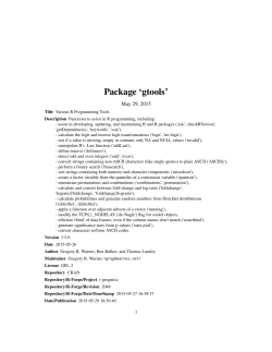 Package `gtools`