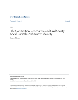 The Constitution, Civic Virtue, and Civil Society