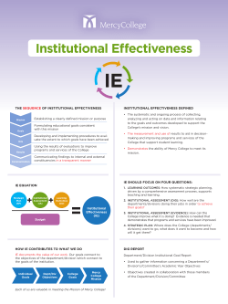 Department/Division Institutional Goals
