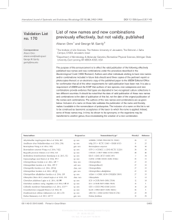 List of new names and new combinations previously effectively, but