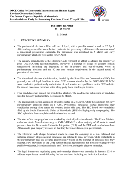 OSCE Office for Democratic Institutions and Human Rights Election