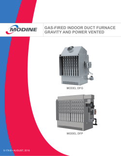 Gas-Fired indoor duct Furnace Gravity and Power vented