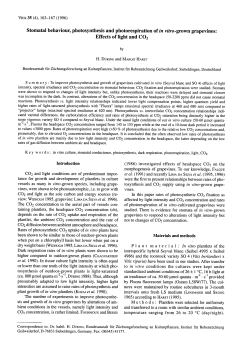 Effects of light and C02