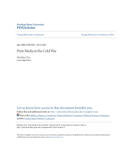 Print Media in the Cold War - PDXScholar