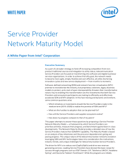 Service Provider Network Maturity Model