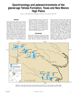 Geochronology and paleoenvironments of the glacial
