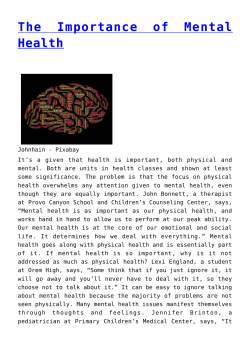 The Importance of Mental Health