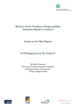 Review of the Producer Responsibility Initiative Model in Ireland A