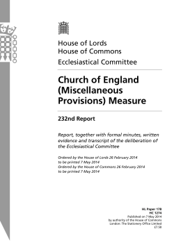 Church of England (Miscellaneous Provisions)