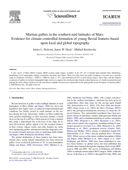 Martian gullies in the southern mid-latitudes of Mars